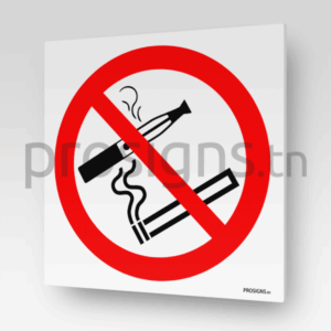 HN002 - Interdiction de fumer et de vapoter (Autocollant, 15x15cm)